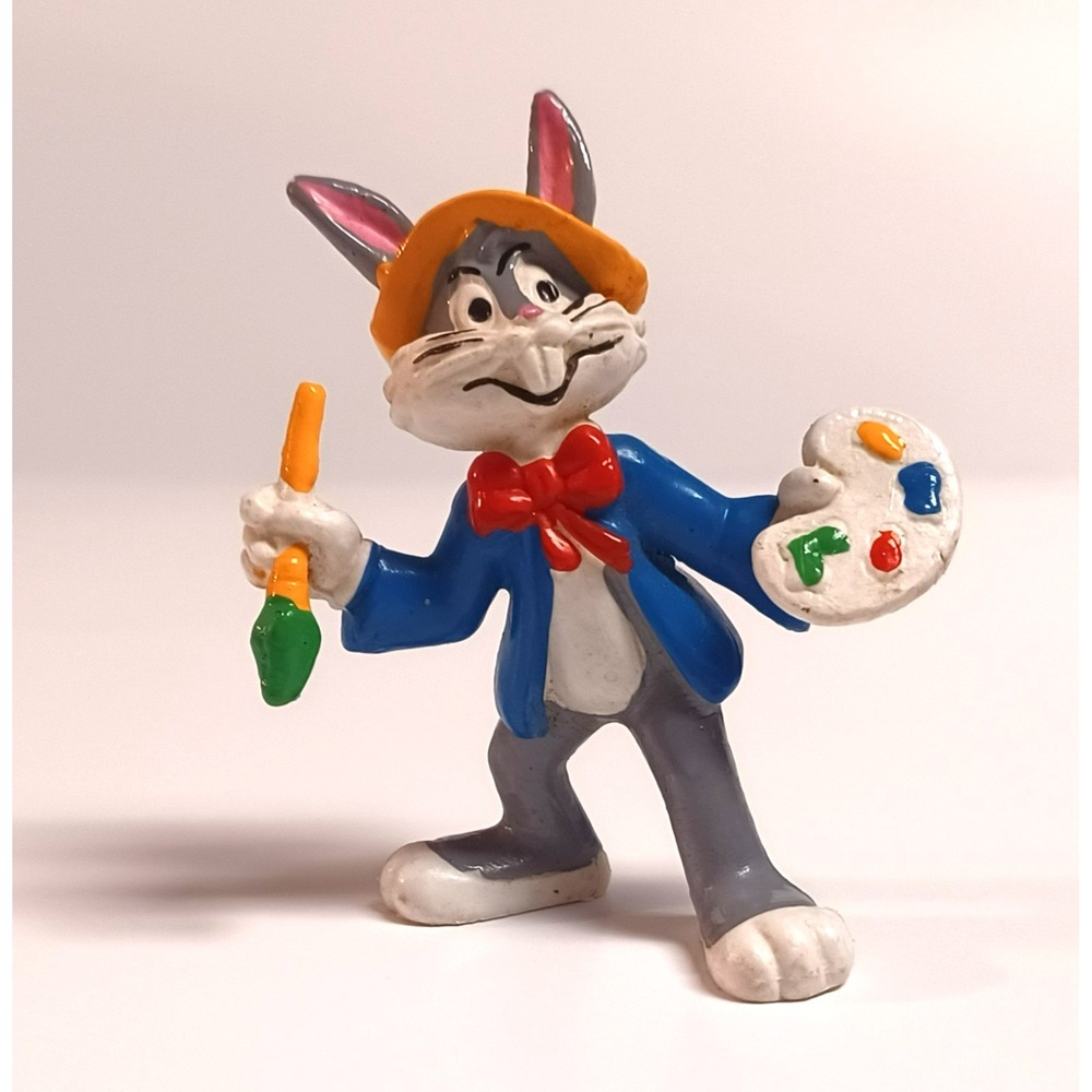 Vintage 1983 WB Bully Looney Tunes Bugs Bunny Als Maler As Painter PVC Figure